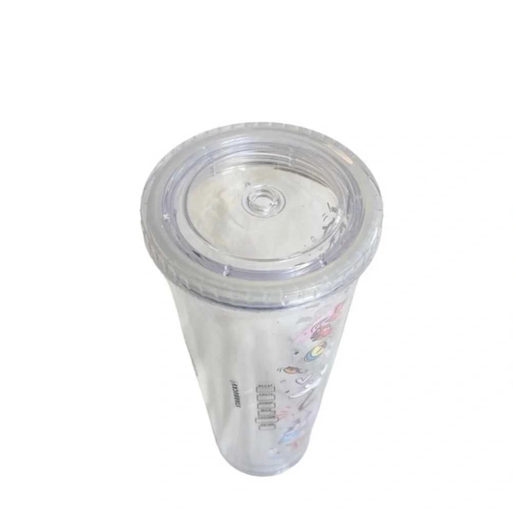 Starbucks‎ Disneyland Minne Mouse Venti 24 Oz Clear Travel Tumbler